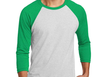 Next Level Apparel Adult TriBlend 3/4Sleeve Raglan Tee NL6051 Envy Hthr White