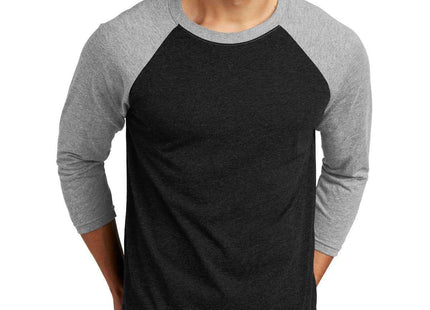 Next Level Apparel Adult TriBlend 3/4Sleeve Raglan Tee NL6051 Prem Hthr VTG Black