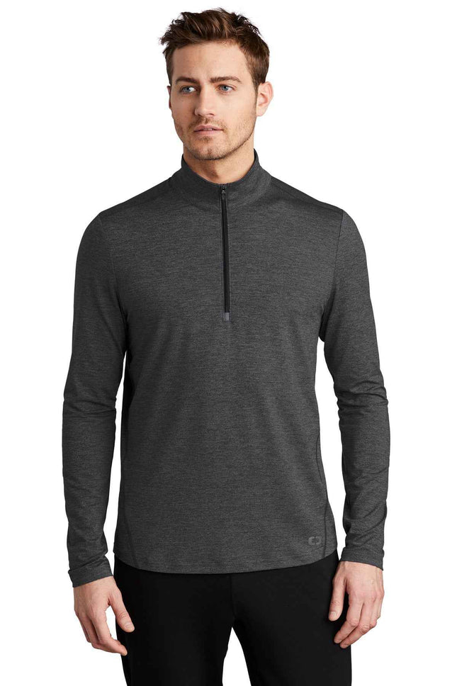 OGIO Force 1/4Zip OE341 Blacktop Heather