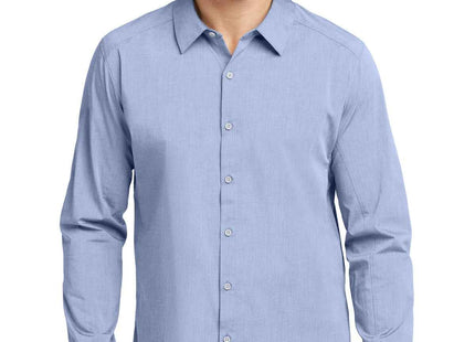 OGIO Commuter Woven Shirt OG1002 Metal Blue Heather