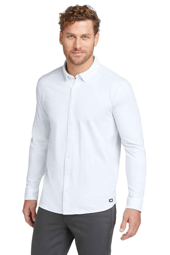 OGIO Code Stretch Long Sleeve ButtonUp OG145 Bright White