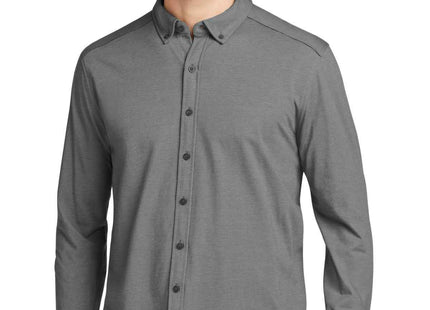 OGIO Code Stretch Long Sleeve ButtonUp OG145 Tarmac Grey Heather