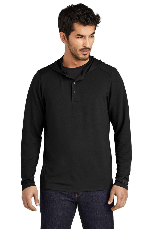 OGIO Luuma Flex Hooded Henley OG826 Blacktop