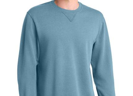Port & Co Beach Wash GarmentDyed Crewneck Sweatshirt PC098