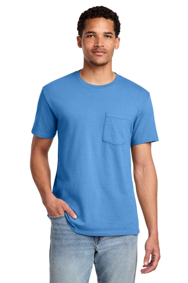 Port & Co Beach Wash GarmentDyed Pocket Tee PC099P