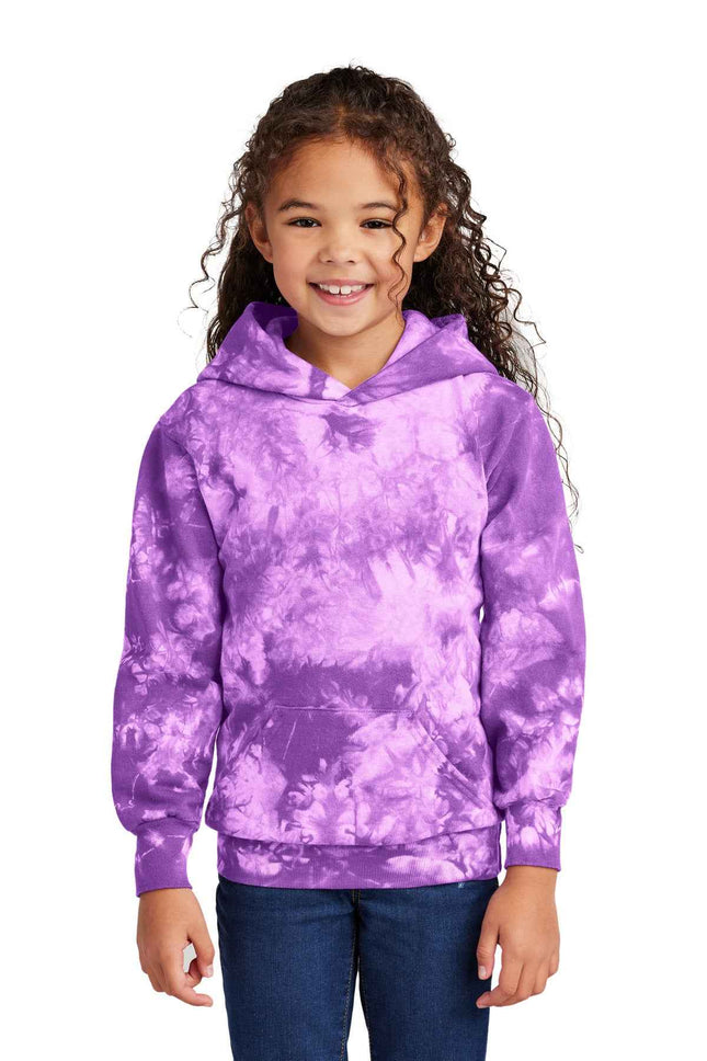 Port & Co Youth Crystal TieDye Pullover Hoodie PC144Y
