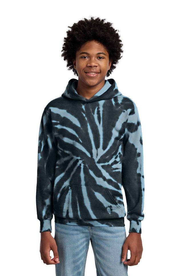 Port & Co Youth TieDye Pullover Hooded Sweatshirt PC146Y