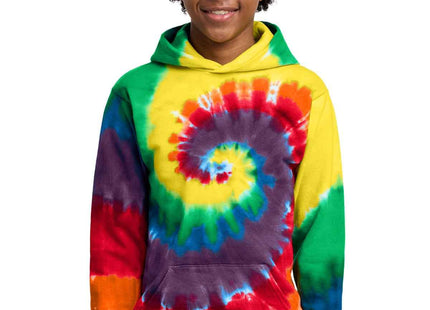 Port & Co Youth TieDye Pullover Hooded Sweatshirt PC146Y