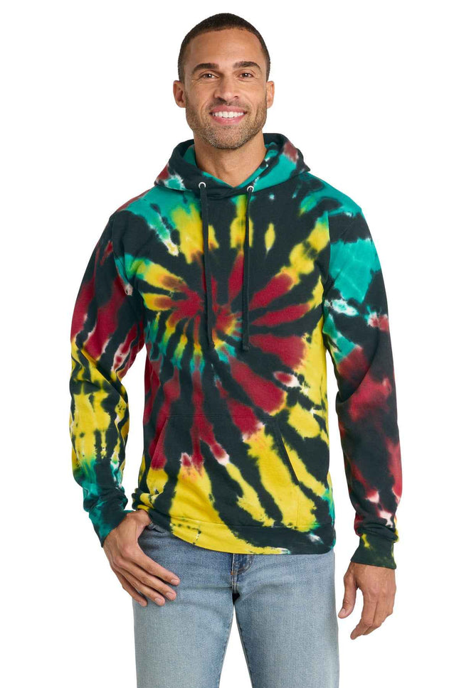 Port & Co TieDye Pullover Hooded Sweatshirt PC146