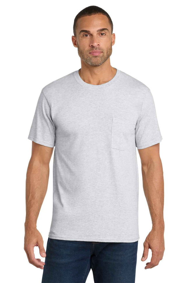 Port & Co Core Cotton Pocket Tee PC54P
