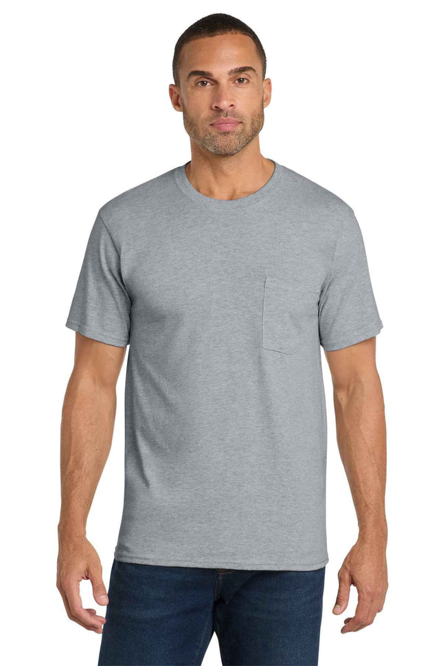 Port & Co Core Cotton Pocket Tee PC54P
