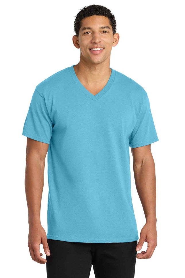 Port & Co Core Cotton VNeck Tee PC54V