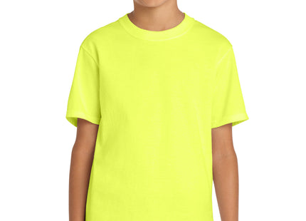Port & Co Youth Core Cotton Tee PC54Y Neon Yellow