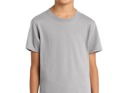 Port & Co Youth Core Cotton Tee PC54Y Silver