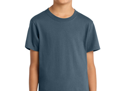 Port & Co Youth Core Cotton Tee PC54Y Steel Blue