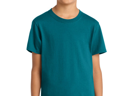 Port & Co Youth Core Cotton Tee PC54Y Teal
