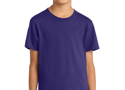 Port & Co Youth Core Cotton Tee PC54Y Team Purple