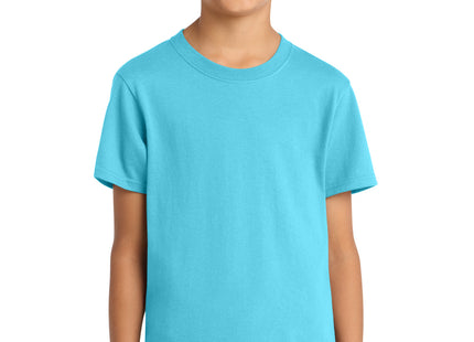 Port & Co Youth Core Cotton Tee PC54Y Tidal Wave