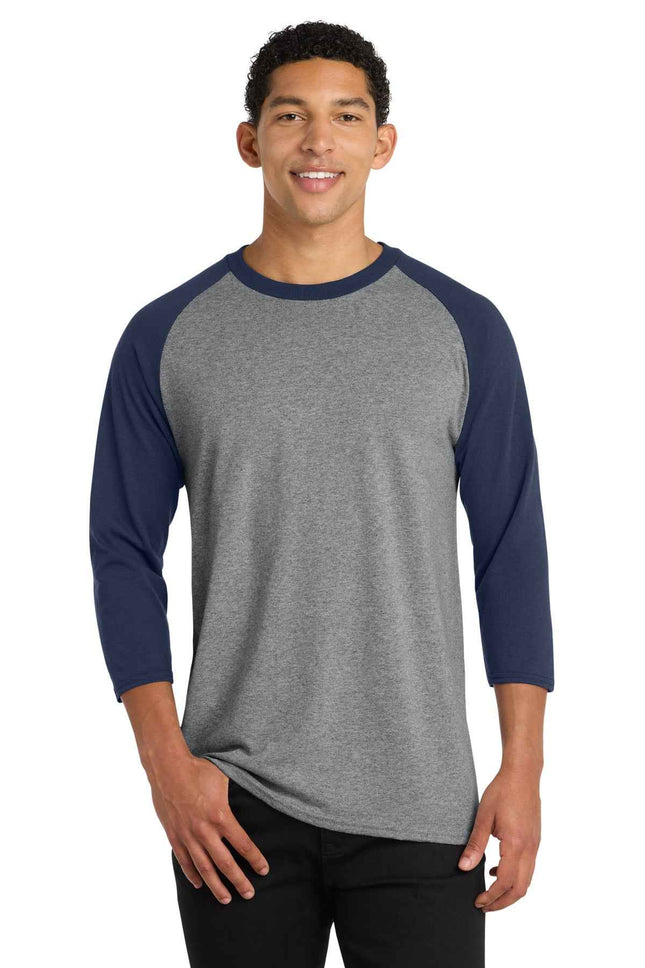 Port & Co Core Blend 3/4Sleeve Raglan Tee PC55RS