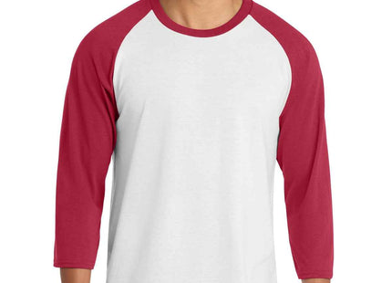 Port & Co Core Blend 3/4Sleeve Raglan Tee PC55RS