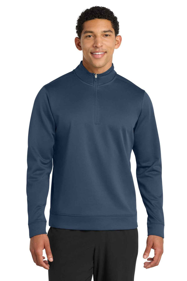 Port & Co Performance Fleece 1/4Zip Pullover Sweatshirt PC590Q