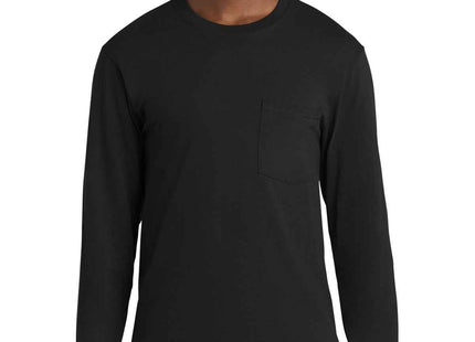 Port & Co Tall Long Sleeve Essential Pocket Tee PC61LSPT
