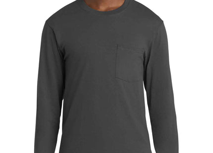 Port & Co Long Sleeve Essential Pocket Tee PC61LSP