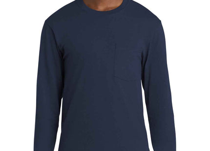Port & Co Long Sleeve Essential Pocket Tee PC61LSP