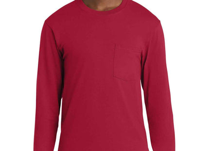Port & Co Long Sleeve Essential Pocket Tee PC61LSP