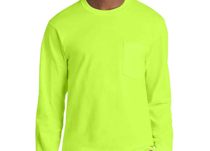Port & Co Long Sleeve Essential Pocket Tee PC61LSP