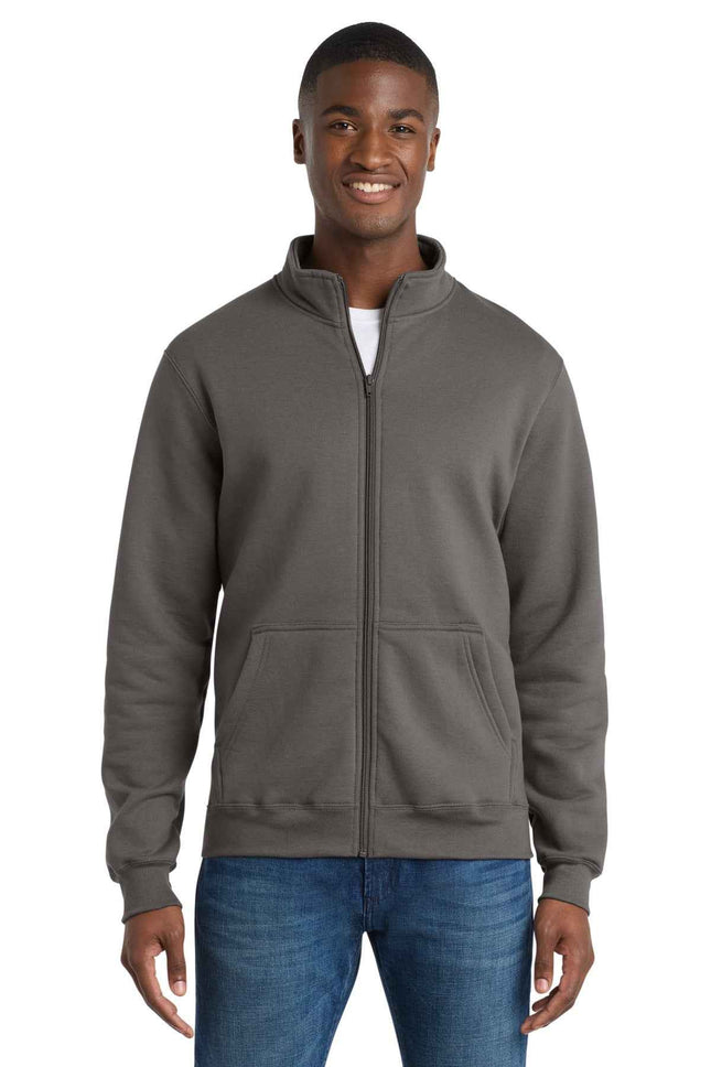 Port & Co Core Fleece Cadet FullZip Sweatshirt PC78FZ
