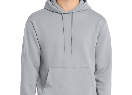 Port & Co Core Fleece Pullover Hooded Sweatshirt PC78H Silver