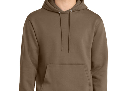 Port & Co Core Fleece Pullover Hooded Sweatshirt PC78H Woodland Brown
