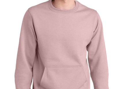 Port & Co Core Fleece Crewneck Pocket Sweatshirt PC78PKT