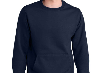 Port & Co Core Fleece Crewneck Pocket Sweatshirt PC78PKT