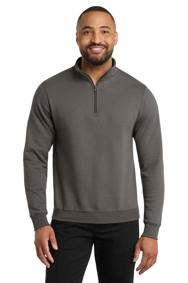 Port & Co Core Fleece 1/4Zip Pullover Sweatshirt PC78Q