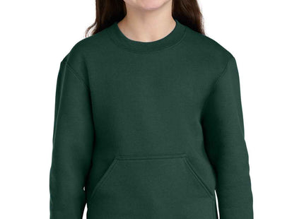 Port & Co Youth Core Fleece Crewneck Pocket Sweatshirt PC78YPKT