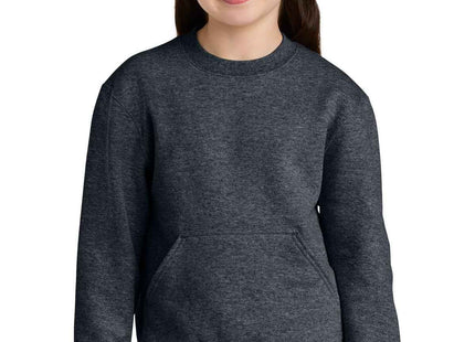 Port & Co Youth Core Fleece Crewneck Pocket Sweatshirt PC78YPKT