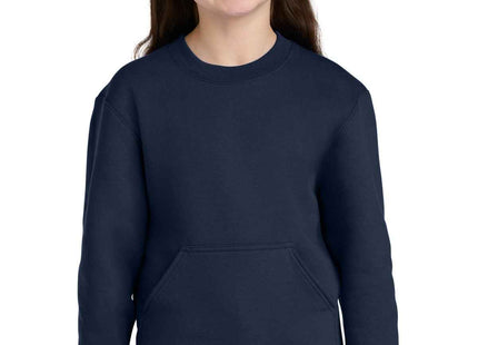Port & Co Youth Core Fleece Crewneck Pocket Sweatshirt PC78YPKT