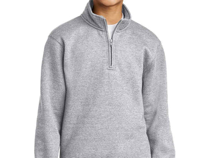 Port & Co Youth Core Fleece 1/4Zip Pullover Sweatshirt PC78YQ