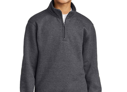 Port & Co Youth Core Fleece 1/4Zip Pullover Sweatshirt PC78YQ