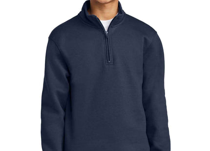 Port & Co Youth Core Fleece 1/4Zip Pullover Sweatshirt PC78YQ