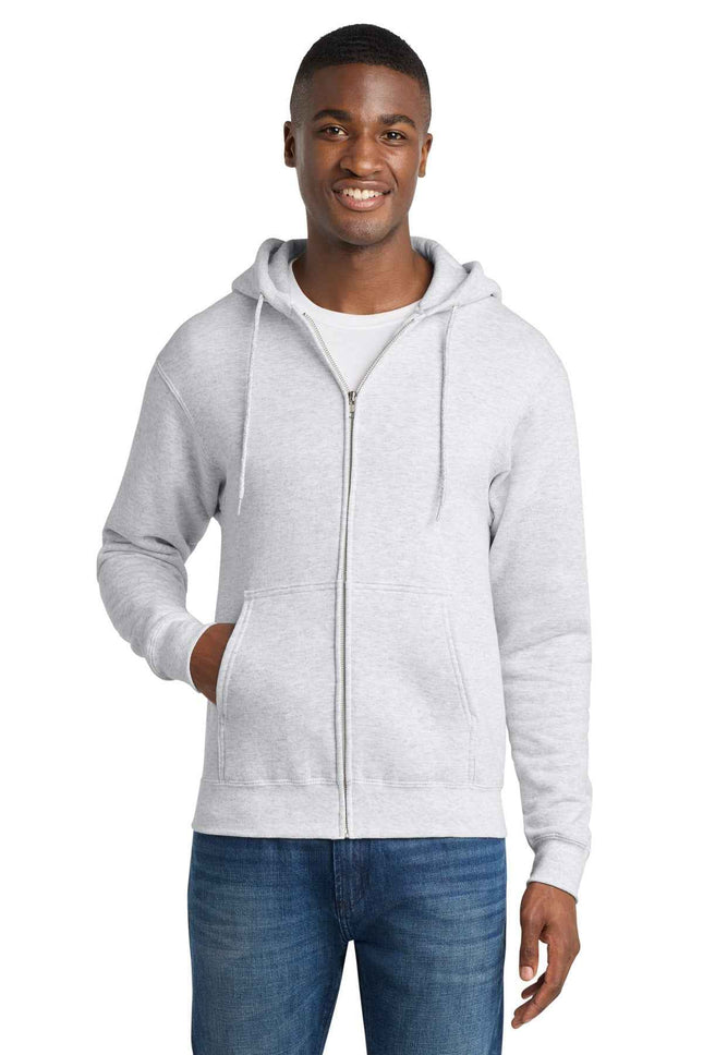 Port & Co Core Fleece FullZip Hooded Sweatshirt PC78ZH