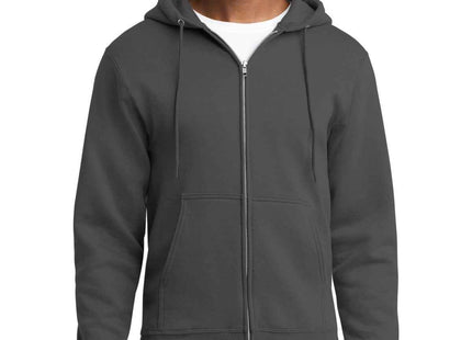 Port & Co Core Fleece FullZip Hooded Sweatshirt PC78ZH