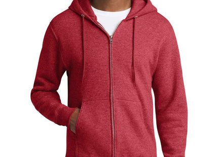 Port & Co Core Fleece FullZip Hooded Sweatshirt PC78ZH