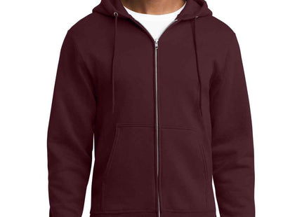 Port & Co Core Fleece FullZip Hooded Sweatshirt PC78ZH