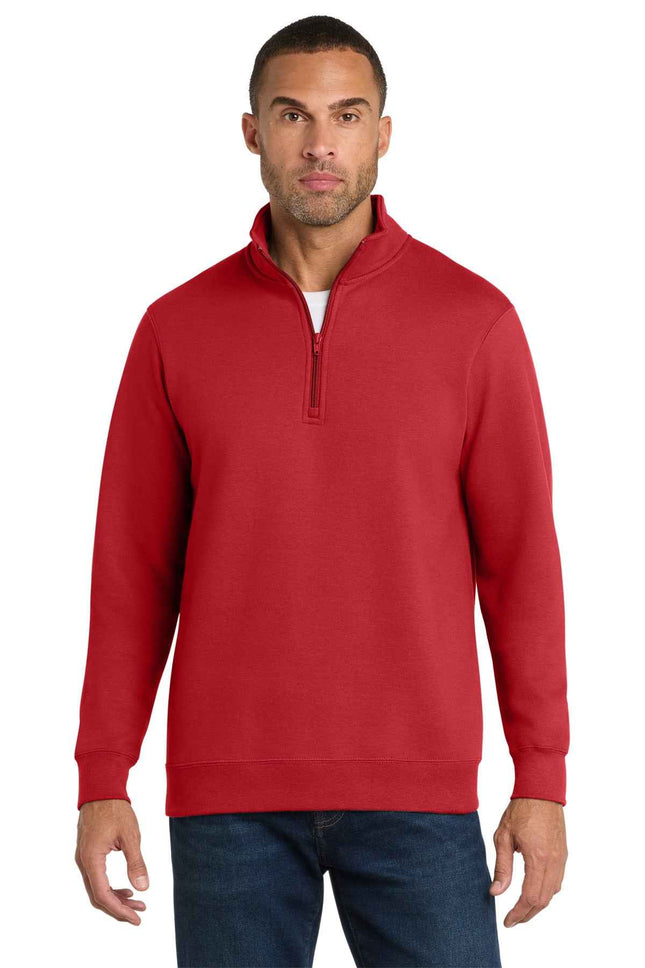 Port & Co Fan Favorite Fleece 1/4Zip Pullover Sweatshirt PC850Q