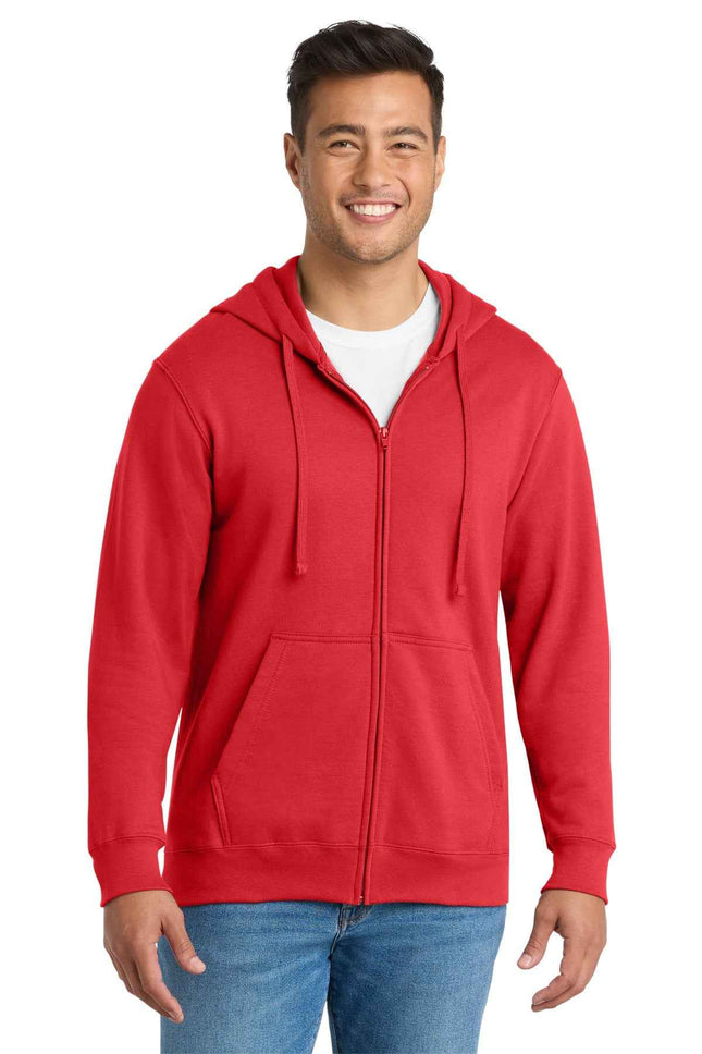 Port & Co Fan Favorite Fleece FullZip Hooded Sweatshirt PC850ZH