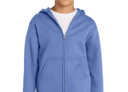 Port & Co Youth Core Fleece FullZip Hooded Sweatshirt PC90YZH