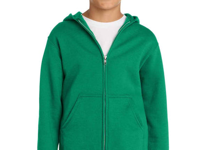 Port & Co Youth Core Fleece FullZip Hooded Sweatshirt PC90YZH